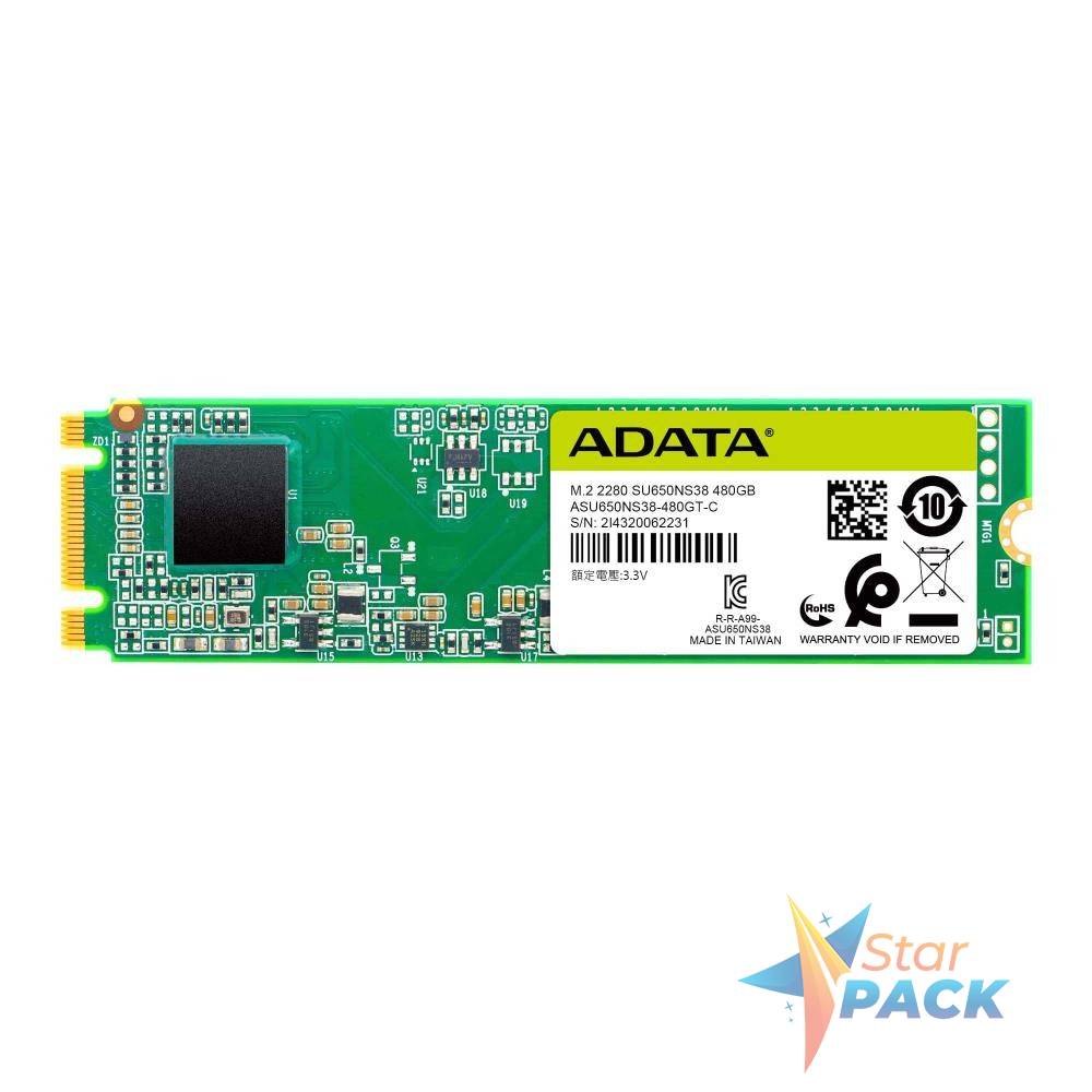 SSD ADATA Ultimate SU650, 240GB, M.2, S-ATA 3, 3D TLC Nand, R/W: 550/510 MB/s