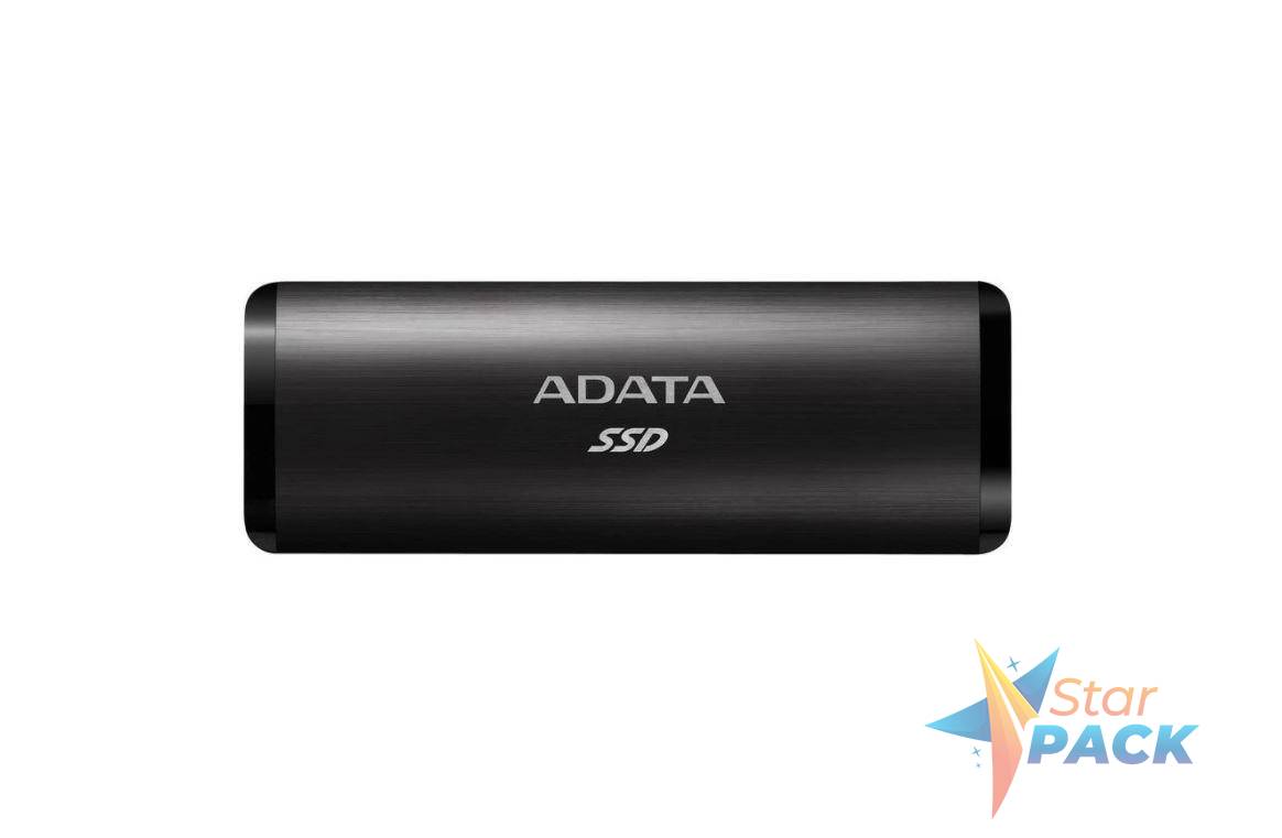 SSD. extern ADATA  SE760, 256GB, 2.5 inch, USB 3.2 Type-C, R/W: 1000/800 MB/s, negru