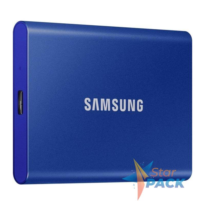 SSD. extern SAMSUNG T7, 1TB, USB 3.2 Type-C, R/W: 1050/1000 MB/s, albastru