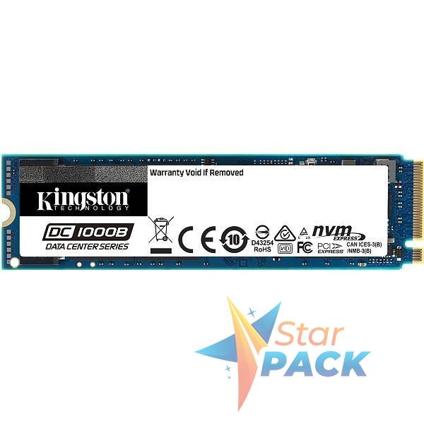 SSD KINGSTON, DC1000B, 480 GB, M.2, PCIe Gen3.0 x4, 3D TLC Nand, R/W: 3200/565 MB/s