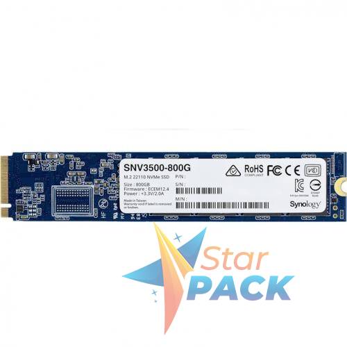 SSD SYNOLOGY SNV3500, 800GB, M.2, PCIe Gen3.0 x4, R/W: 3100/1000 MB/s
