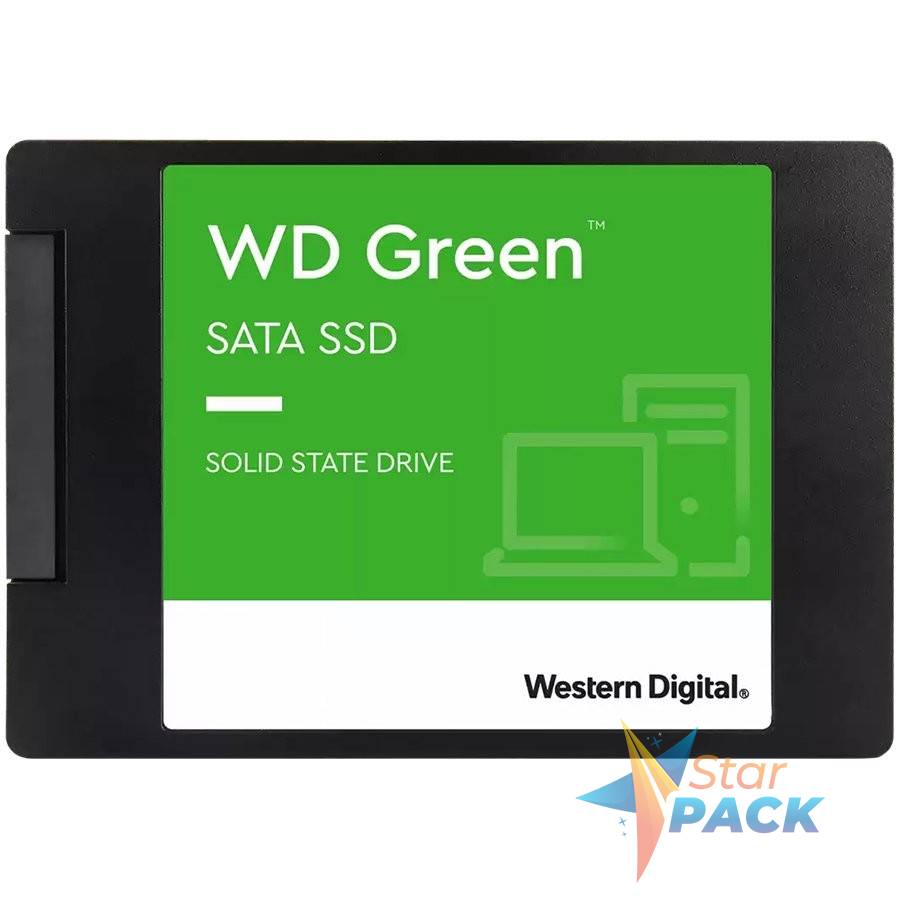 SSD WD Green 480GB SATA 6Gbps, 2.5, 7mm, Read: 545 MBps