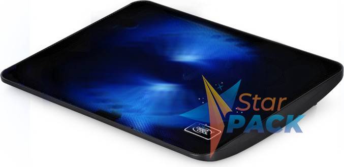 STAND DEEPCOOL notebook 15.6, sita metal, fan 14cm, blue LED, black,  45503018