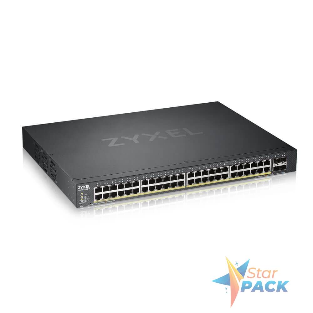 SWITCH PoE ZYXEL, port Gigabit x 48, SFP SFP+ x 4, managed, rackabil