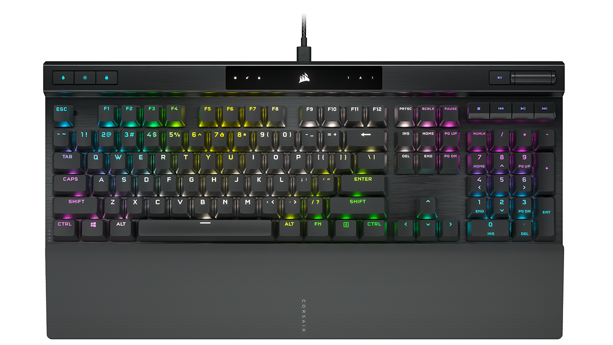 Tastatura mecanica Corsair, Full Size, USB, cu fir, RGB