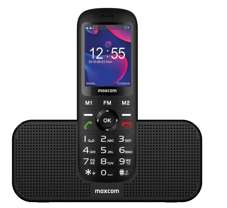 Telefon cu butoane, Maxcom, MM740  ecran 2.4 inch, dual sim, 2G, OEM, acumulator 1000 mAh, negru