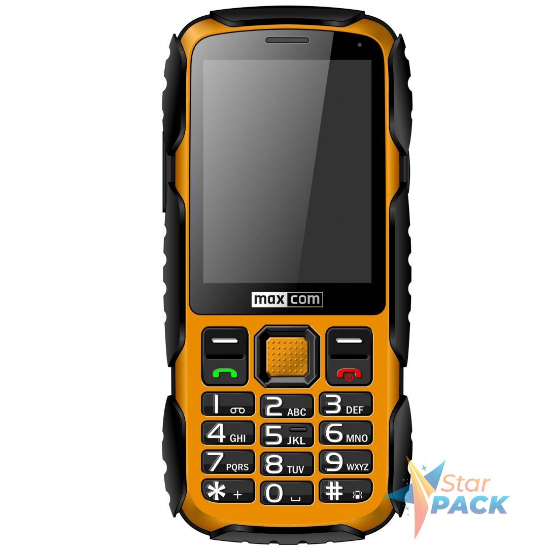 Telefon cu butoane, Maxcom, MM920  ecran 2.8 inch, rez. camera 2 Mpix,  2G, OEM, acumulator 1400 mAh, galben