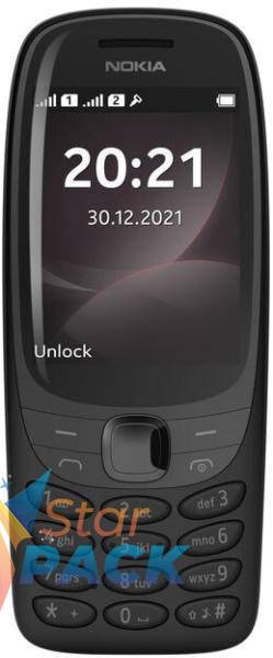 Telefon cu butoane, NOKIA, 6310  ecran 2.8 inch, dual sim,  rez. camera 0.3 Mpix,  memorie interna 8 MB, 2G, OEM, acumulator 1150 mAh, negru