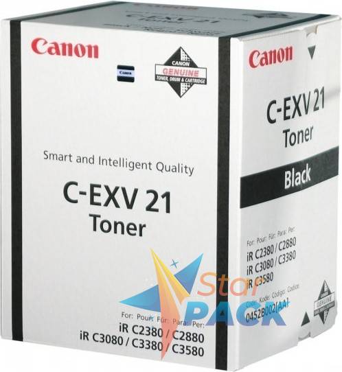 Toner Original Canon Black, EXV21BK, pentru IR C2380I|IR C2880|IR C2880I|IR C3080|IR C3080I|IR C3380|IR C3380I|IR C3580|IR C3580, 26K