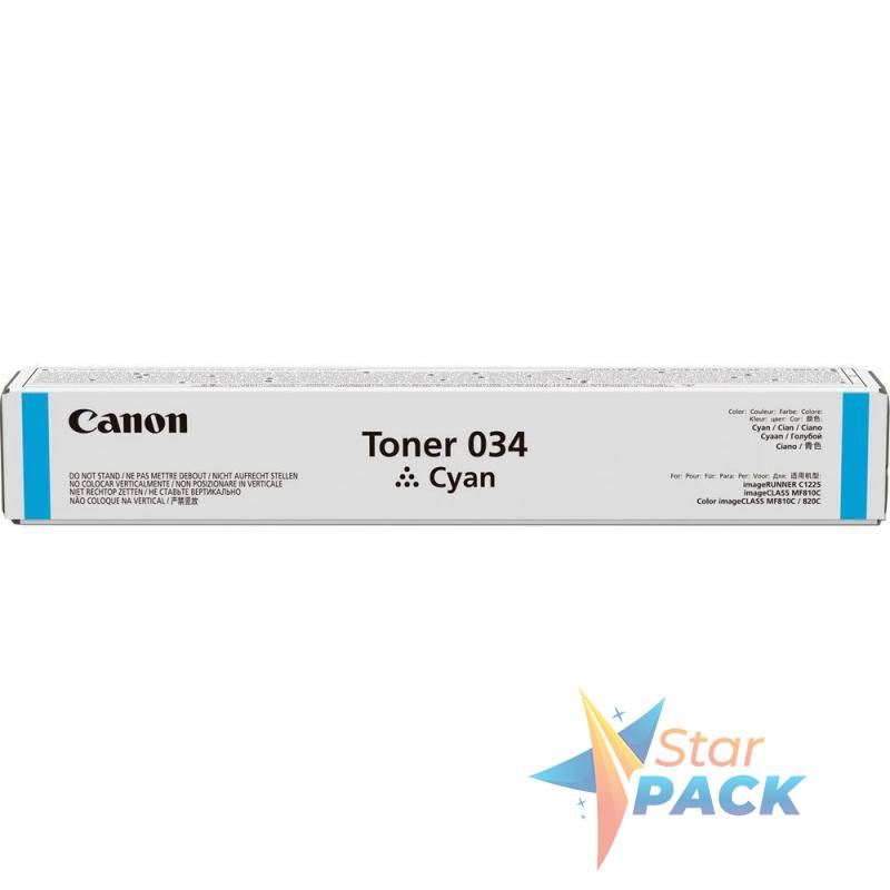 Toner Original Canon Cyan, 034C, pentru IR C1225iF|C1225, 7.3K