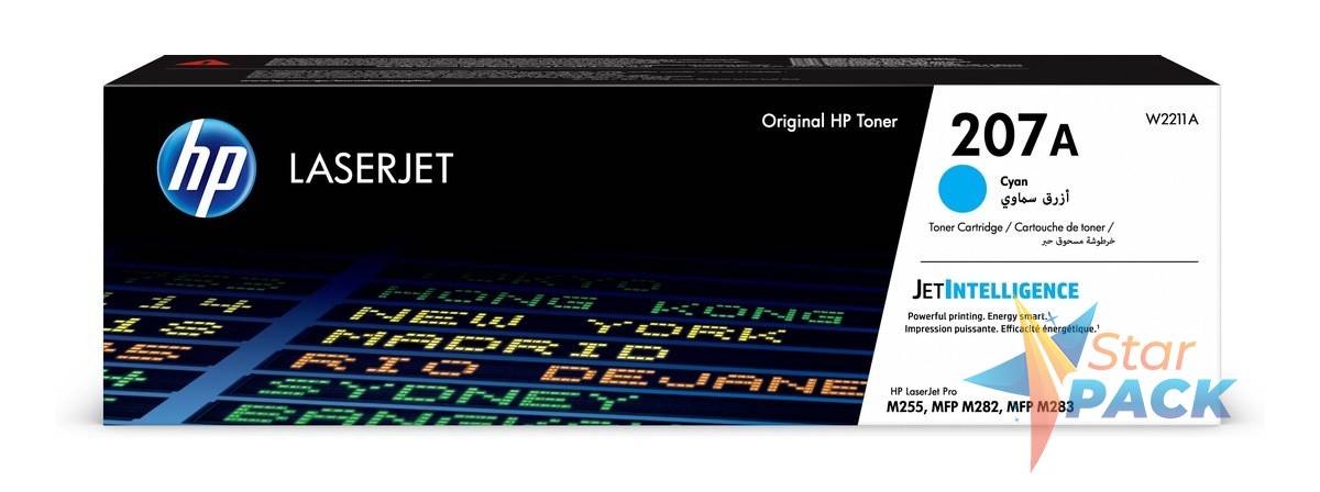 Toner Original HP Cyan, nr.207A, pentru Color LaserJet Pro M255|M282|M283, 1.25K