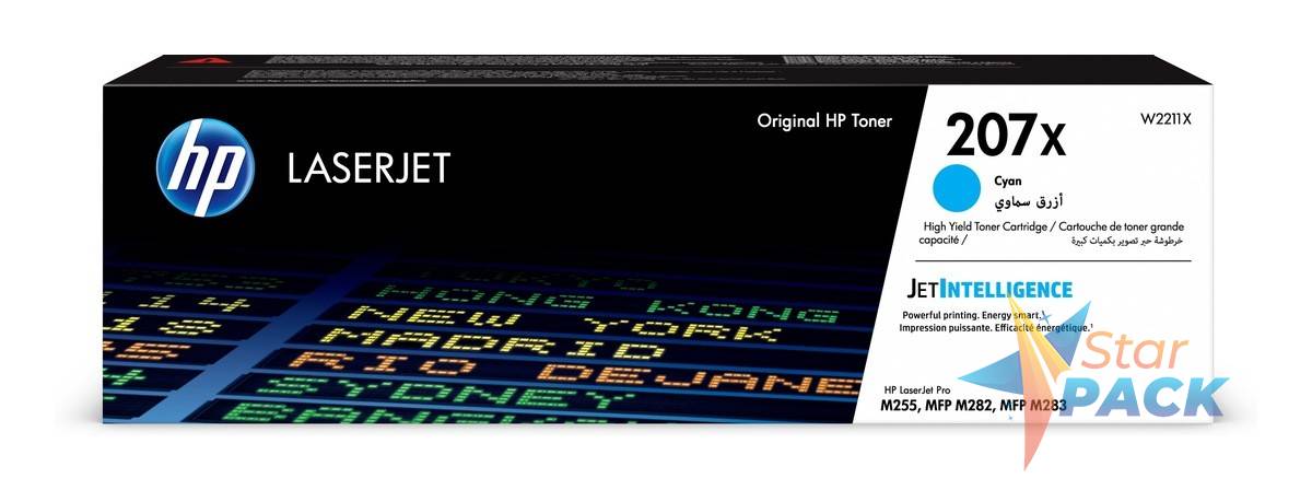 Toner Original HP Cyan, nr.207X, pentru Color LaserJet Pro M255|M282|M283, 2.45K