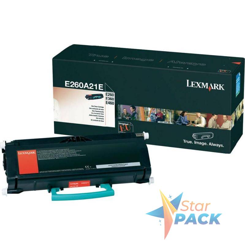Toner Original Lexmark Black pentru E260|E360|E460|E462, 3K