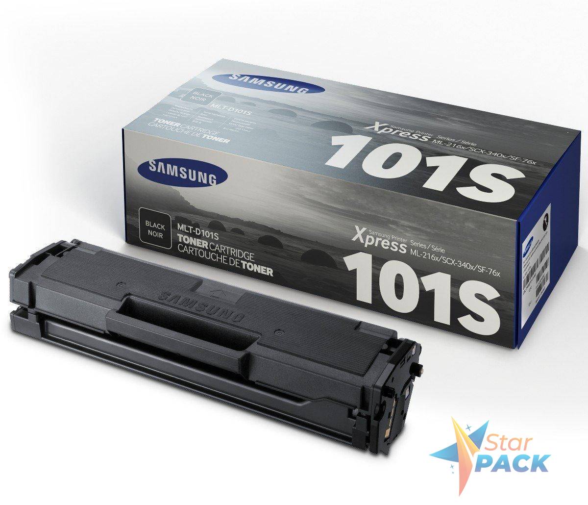 Toner Original Samsung Black, D101S, pentru ML-2160|2162|2165|2168|SCX-3400|3405|SF-760, 1.5K