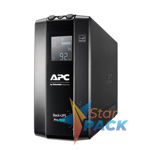 UPS APC Back-UPS, Line int., mini Tower, AVR, IEC x 6, display LCD, back-up 11 - 20 min.