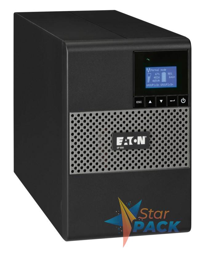 UPS Eaton, Line int., Tower, 1100 W, fara AVR, IEC x 8, display LCD, back-up 11 - 20 min.