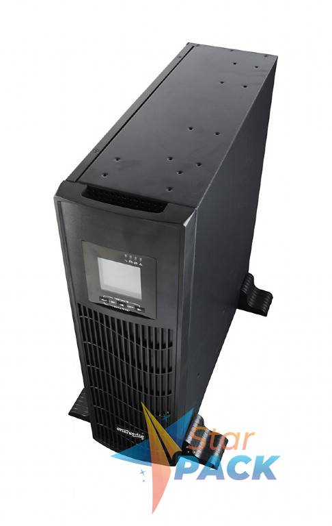 UPS GEMBIRD, Line Int. cu sinusoida pura cu management, rack, 3000VA/1800W, AVR, IEC x 6/ Schuko x 1, 4 x baterie 12V/9Ah, display LCD, back-up 11 - 20 min.