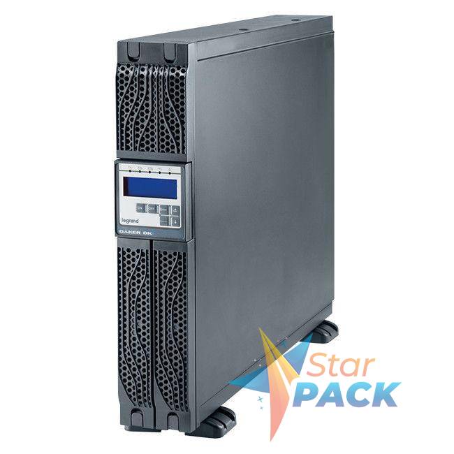 UPS LEGRAND, DAKER DK, Online cu sinusoida pura, tower, rack, 1000VA/900W, AVR, IEC x 6, 3 x baterie 12V/7.2Ah, display LCD, back-up 1 - 10 min.