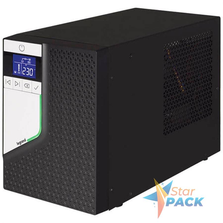 UPS Legrand KEOR SPE, Tower, 750VA/600W, Line Interactive, Pure Sinewave Output, Cold Start Function, Hot-swappable battery, 6 x 10A IEC, 2 pcs x 7Ah/12V, 14kg, USB, RS232, SNMP
