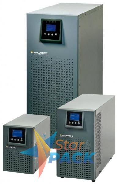 UPS Socomec ITYS, Online, Tower, 4800 W, fara AVR, Terminal Block, display LCD, back-up 11 - 20 min.