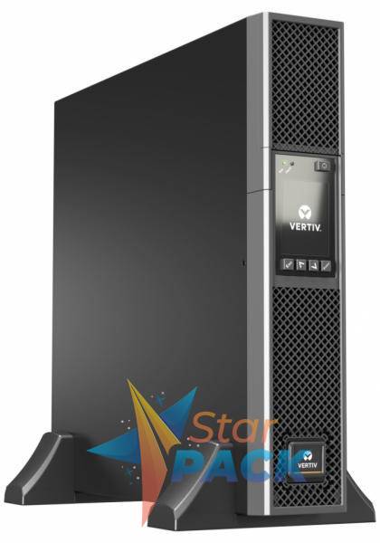 UPS Vertiv GXT5, Online, Tower/rack, 1000 W, fara AVR, IEC x 8, display LCD, back-up 11 - 20 min.