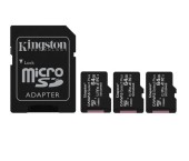 64GB micSDXC Canvas Select Plus 100R A1 C10 Three Pack + Single ADP