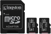 64GB micSDXC Canvas Select Plus 100R A1 C10 Two Pack +  Single ADP