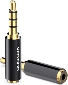 Adaptor audio Vention, Jack 3.5mm la Jack 2.5mm, 2.1 canale, conectori auriti, negru
