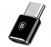 ADAPTOR Baseus Mini Micro, USB Type-C to Micro USB, corp metalic, negru  - 6953156263529