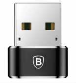 ADAPTOR Baseus Mini, USB 2.0 to USB Type-C, negru  - 6953156263536
