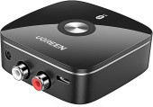 ADAPTOR Bluetooth audio Ugreen, CM106 acumulator inclus, 1 x jack 3.5mm, 2xRCA output,convertor audio wireless,versiune bluetooth 5.1 si EDR,negru