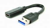 ADAPTOR GEMBIRD, USB 3.1 la USB 3.0 Type-C, negru