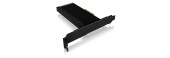 ADAPTOR Icy Box fixare bracket, SSD M.2 NVMe PCIe la PCIe 4.0 x3, radiator, metal, negru