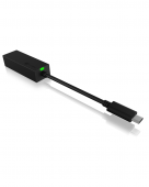 ADAPTOR RETEA Icy Box USB 3.0 Type-C la Interfata Ethernet Gigabit RJ-45, plastic, negru