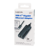 ADAPTOR RETEA LOGILINK , extern, USB 3.2 Gen1 USB-C, port RJ-45, 1000 Mbps