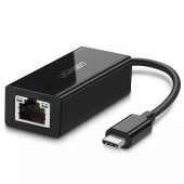 ADAPTOR RETEA Ugreen, US236 extern, USB Type-C la port 10/100/1000 Mbps RJ-45, negru - 6957303853076