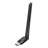 Adaptor retea Vention, extern, wireless, 2.4GHz, 5GHz, antena externa 6 dBi, IEEE 802.11a/b/g/n/ac, WIFI AC650, negru,  -6922794784475