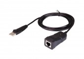 ADAPTOR USB ATEN, USB 2.0 la RJ-45, 1.2 m, negru