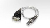 ADAPTOR USB ATEN, USB 2.0 la Serial RS232, 0.35 m, argintiu