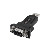 ADAPTOR USB LOGILINK, USB 2.0 la Serial DB9M, negru