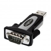 ADAPTOR USB LOGILINK, USB 2.0 la Serial DB9M, negru cu argintiu