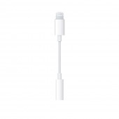 Adaptor USB smartphone Apple, Lightning la Jack 3.5 mm, cauciuc, alb