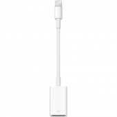 Adaptor USB smartphone Apple, Lightning la USB 2.0, cauciuc, alb