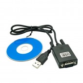 ADAPTOR USB SPACER, USB 2.0 la Serial DB9M, cu cablu 30cm, negru