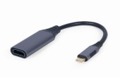 ADAPTOR video GEMBIRD, adaptor USB 3.0 Type-C la HDMI, 15cm, rezolutie maxima 4K UHD la 60 Hz, negru
