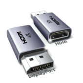 ADAPTOR VIDEO Ugreen DP130, DP la HDMI 4K/30Hz, pachetul include 2 bucati, gri