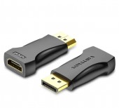 Adaptor video Vention, DisplayPort la HDMI rezolutie maxima 4K la 30Hz, conectori auriti, cupru, invelis PVC, negru,  -  6922794752610