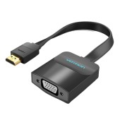 Adaptor video Vention, HDMI la VGA, 0.15m, conectori auriti, rezolutie 1080p la 60Hz, negru,  - 69227948