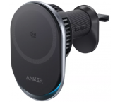 Alimentator auto Anker Prime, 48W max prin USB-C, 25W wireless, iluminare, 1 x USB-C, 1 x USB-A, 1 x wireless magnetic, negru,  - 0194644238384