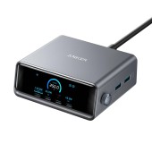 Alimentator retea Anker, Prime, 250W, PowerIQ 4.0, 4 x USB-C, 2 x USB-A, afisaj LCD 2.26 inch, argintiu,  - 194644040437